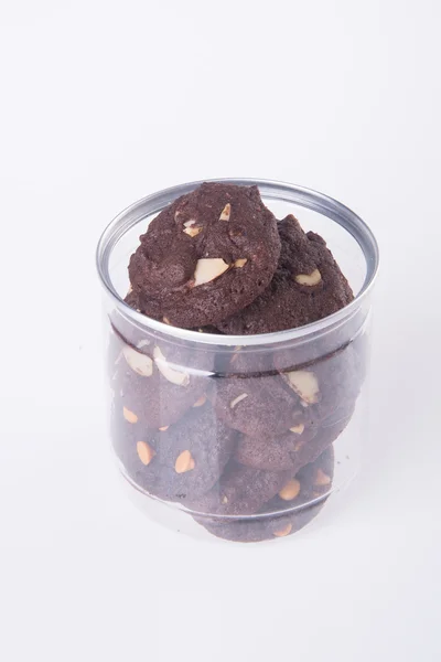 Печенье с шоколадной крошкой на фоне — стоковое фото