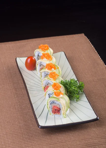 日本菜。背景寿司 — 图库照片