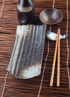 Japon mutfağı. suşi arka arka plan boş