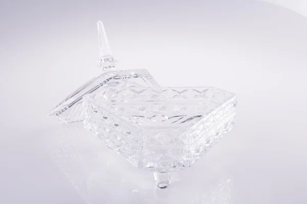 crystal glass bowl on a background.