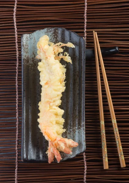 Japanese cuisine. tempura prawn on the background — Stock Photo, Image