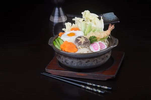 Cozinha japonesa. udon em segundo plano — Fotografia de Stock