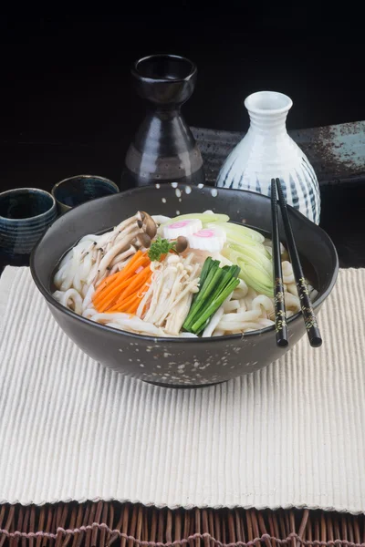 Cocina japonesa. udon en el fondo —  Fotos de Stock