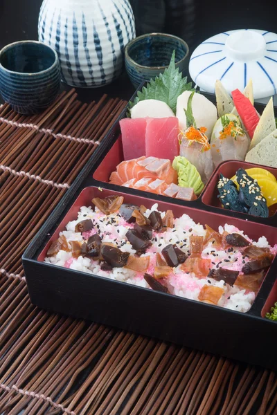 Japanese cuisine. lunch box set on the background — Stock Photo, Image