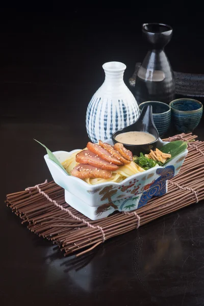 Japanese cuisine. udon on the background — Stock Image Japanese cuisine. udon on the background Royalty Free Stock Photos