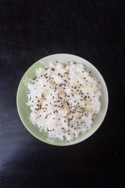 Japon mutfağı. arka plan üzerinde pirinç