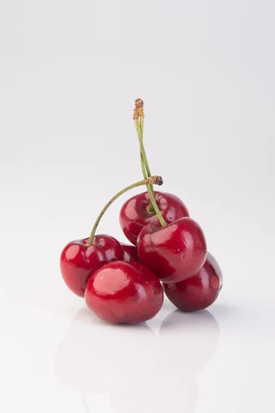 Baya de cereza fresca en el fondo — Foto de Stock