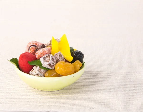 Preserved fruits & Dried fruits. Food Snack on a Background — Stock Photo, Image