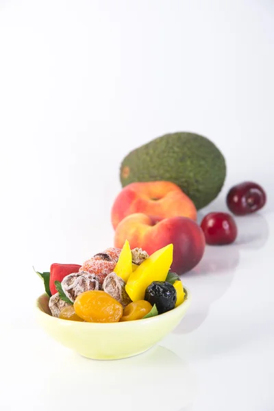 Preserved fruits & Dried fruits. Food Snack on a Background — Stock Photo, Image