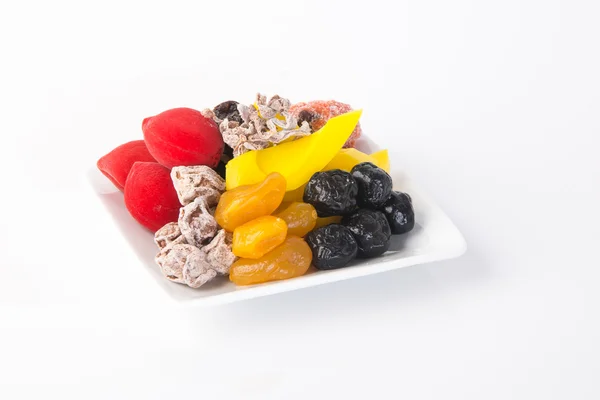 Preserved fruits & Dried fruits. Food Snack on a Background — Stock Photo, Image