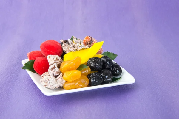 Preserved fruits & Dried fruits. Food Snack on a Background — Stock Photo, Image