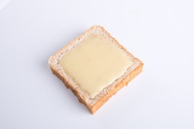 ekmek. bir arka plan üzerine yoğunlaştırılmış süt ile ekmek