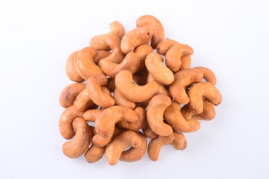 kaju fıstığı. arka planda kaju fıstığı