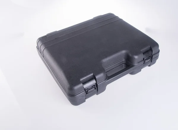 背景上の黒いプラスチック ツール ボックス — ストック写真