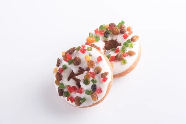 Donut. Donut de Navidad en el fondo — Foto de Stock