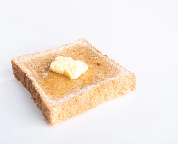 パン。背景にバターとパンします。 — ストック写真