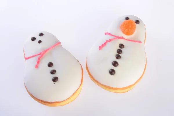 Donut. Weihnachts-Donut auf dem Hintergrund — Stockfoto