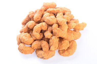 kaju fıstığı. arka planda kaju fıstığı