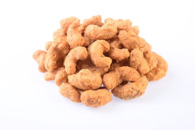 kaju fıstığı. arka planda kaju fıstığı