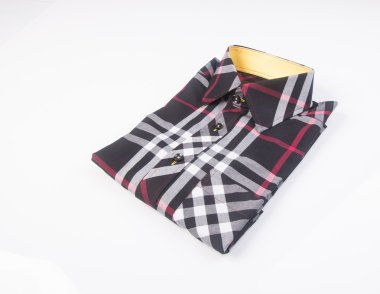 gömlek. bir arka plan üzerinde katlanmış erkek gömlek