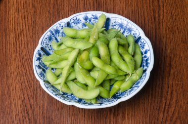 Japon mutfağı. arka planda Japon soya