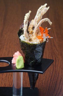 Japon mutfağı. el rulo üzerinde arka plan