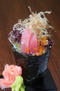 Japon mutfağı. el rulo üzerinde arka plan