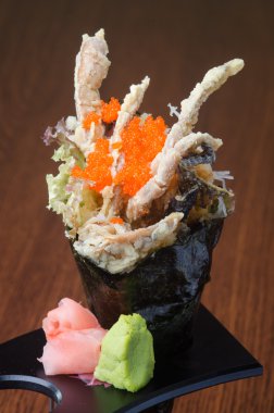 Japon mutfağı. el rulo üzerinde arka plan