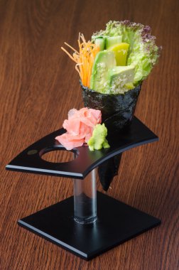 Japon mutfağı. el rulo üzerinde arka plan