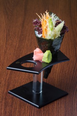 Japon mutfağı. el rulo üzerinde arka plan