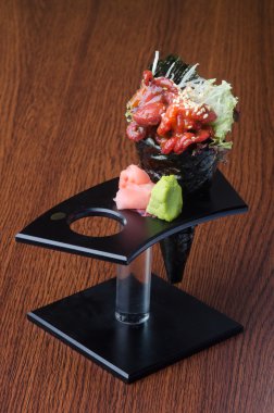 Japon mutfağı. el rulo üzerinde arka plan