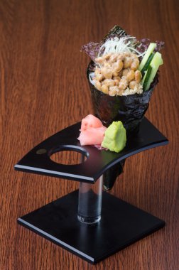 Japon mutfağı. el rulo üzerinde arka plan