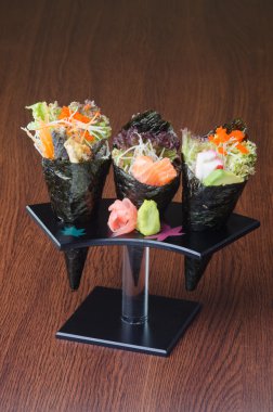 Japon mutfağı. el rulo üzerinde arka plan