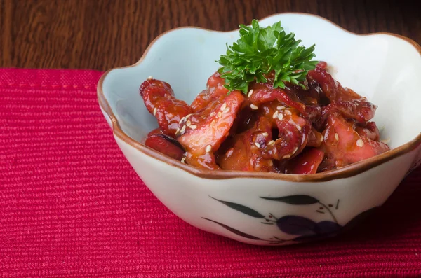 Japanese cuisine. sushi octopus on the background — Stock Photo, Image