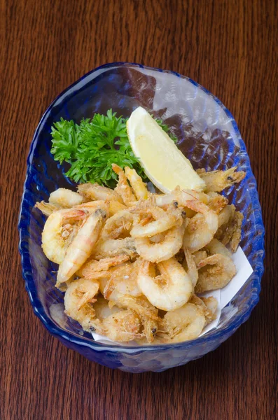 Fried shrimp on the background — Stock Photo, Image