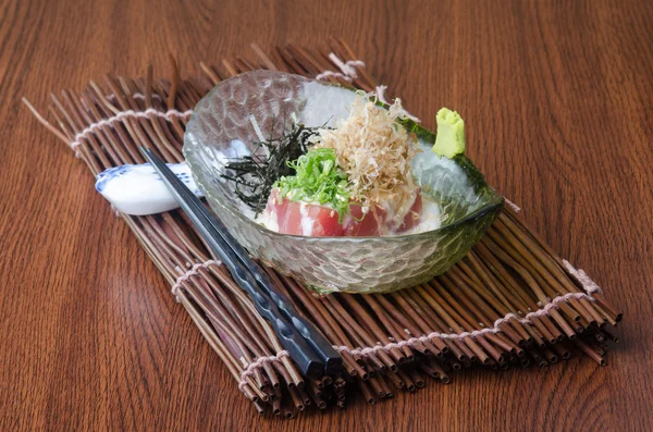 Ιαπωνική κουζίνα. σασίμι στο παρασκήνιο — Φωτογραφία Αρχείου