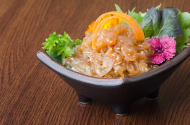 cozinha japonesa. comida japonesa no fundo