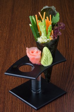 Japon mutfağı. el rulo üzerinde arka plan