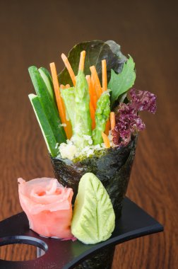 Japon mutfağı. el rulo üzerinde arka plan