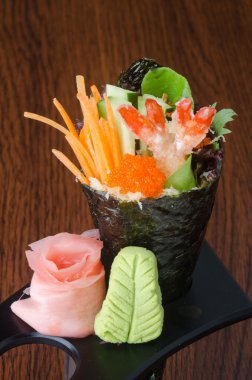 Japon mutfağı. el rulo üzerinde arka plan