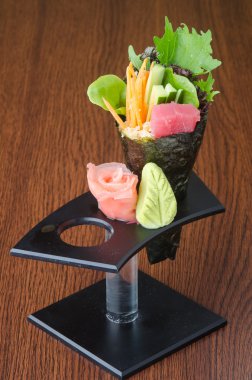 Japon mutfağı. el rulo üzerinde arka plan