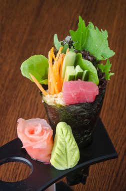 Japon mutfağı. el rulo üzerinde arka plan