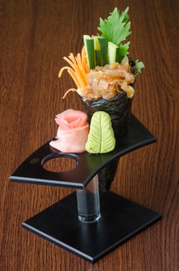 Japon mutfağı. el rulo üzerinde arka plan