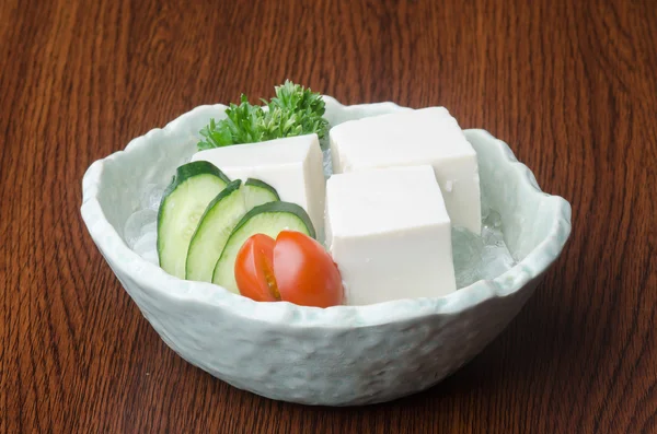 Cocina japonesa. tofu en el fondo — Foto de Stock