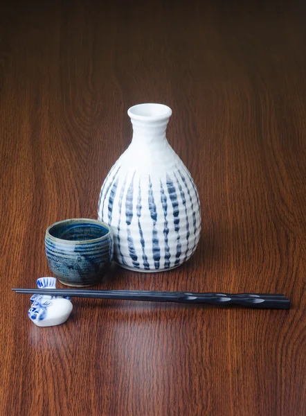 Japanese cuisine. sake on the background — Stock Photo, Image