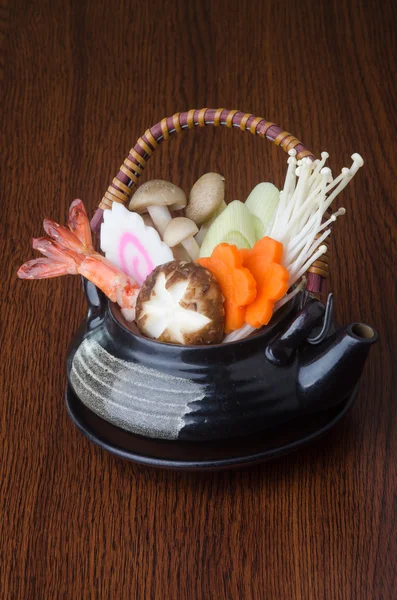 Japon mutfağı. arka planda çorbası