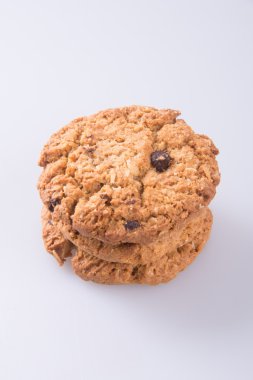 kurabiye. arka planda çikolatalı kurabiye