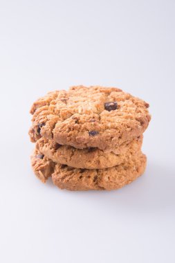 kurabiye. arka planda çikolatalı kurabiye