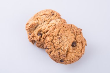 kurabiye. arka planda çikolatalı kurabiye