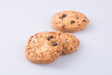 kurabiye. arka planda çikolatalı kurabiye